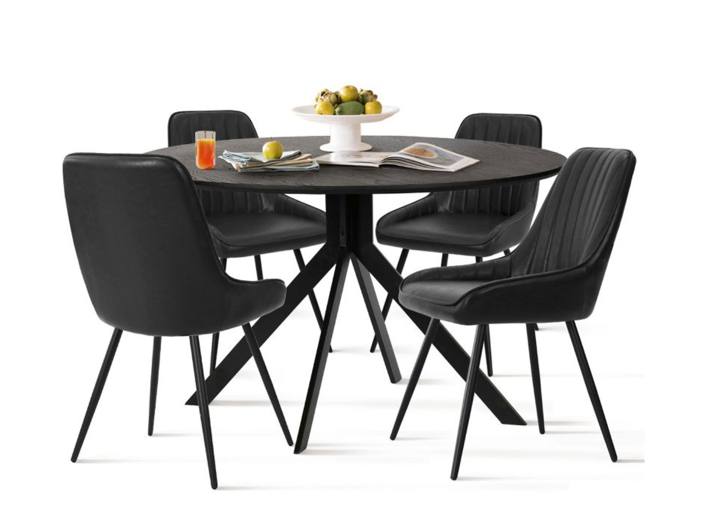 BLACK ROUND DINING TABLE – Product Simple Bargain Outlet